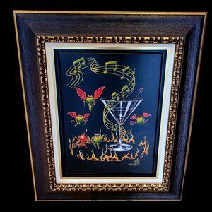 Michael Godard Devilish Angel Dance Giclee Canvas Hand Embellished Signed COA